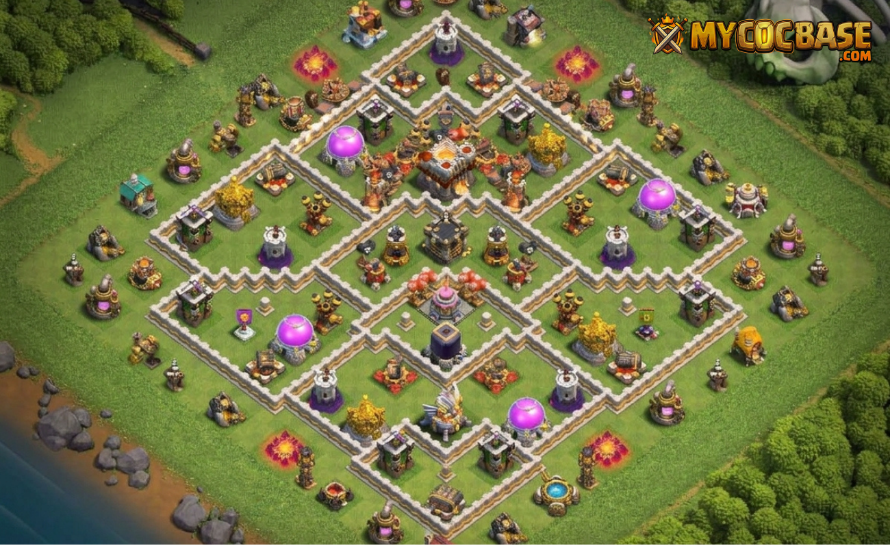Anti-3-Star TH11 Base Against Air and Ground Attacks
