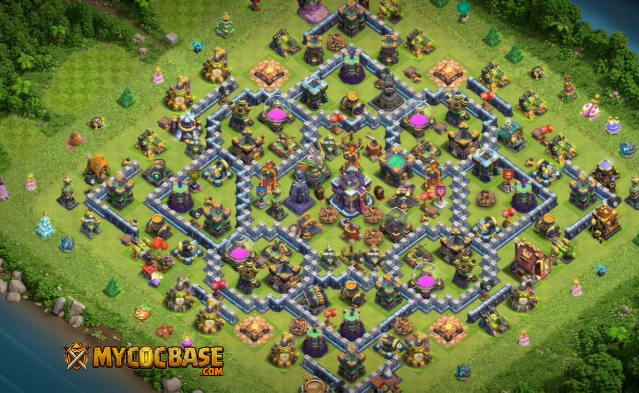TH15 War Base with Central Monolith and Twin Scattershots